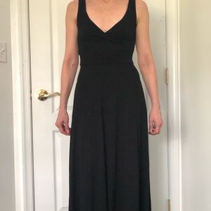 Floor length, low-cut casual Boden dress.